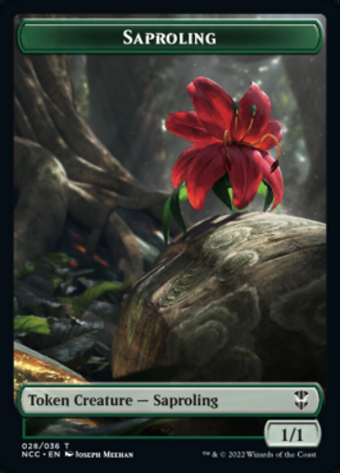 Beast // Saproling Double-sided Token [Streets of New Capenna Commander Tokens] | Mega City Incorporated