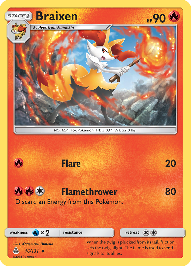 Braixen (16/131) [Sun & Moon: Forbidden Light] | Mega City Incorporated