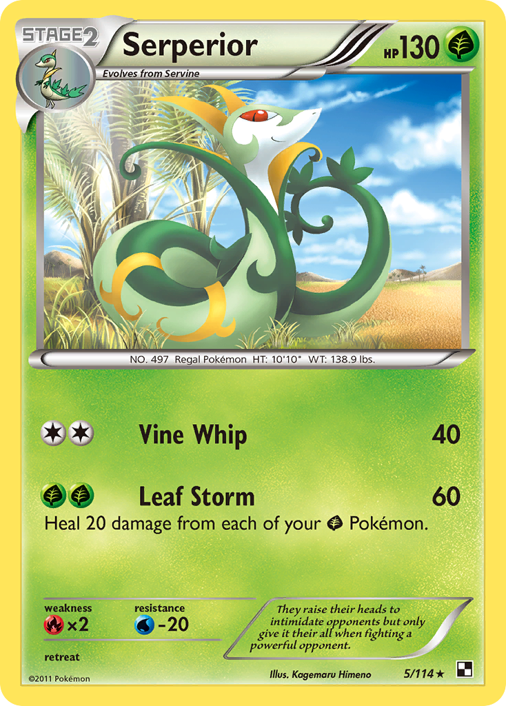 Serperior (5/114) (Green Tornado) (Theme Deck Exclusive) [Black & White: Base Set] | Mega City Incorporated