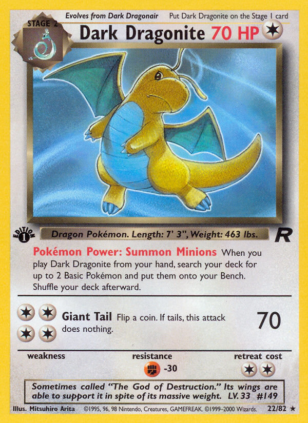 Dark Dragonite (22/82) [Team Rocket 1st Edition] | Mega City Incorporated