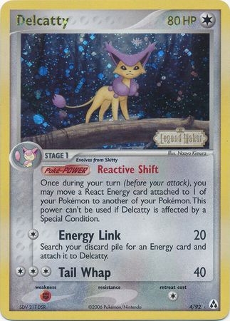 Delcatty (4/92) (Stamped) [EX: Legend Maker] | Mega City Incorporated