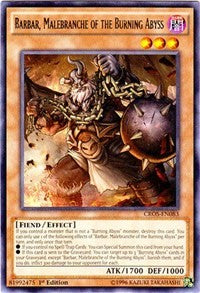 Barbar, Malebranche of the Burning Abyss [CROS-EN083] Rare | Mega City Incorporated