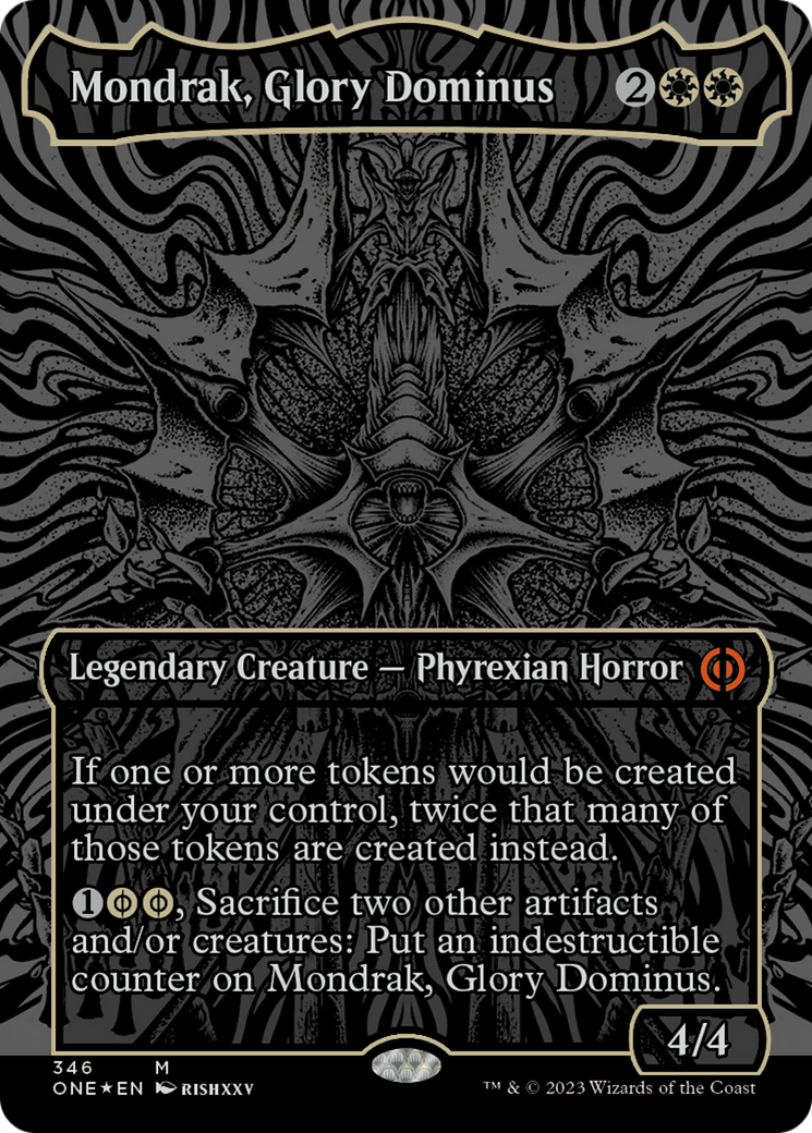 Mondrak, Glory Dominus (Oil Slick Raised Foil) [Phyrexia: All Will Be One] | Mega City Incorporated