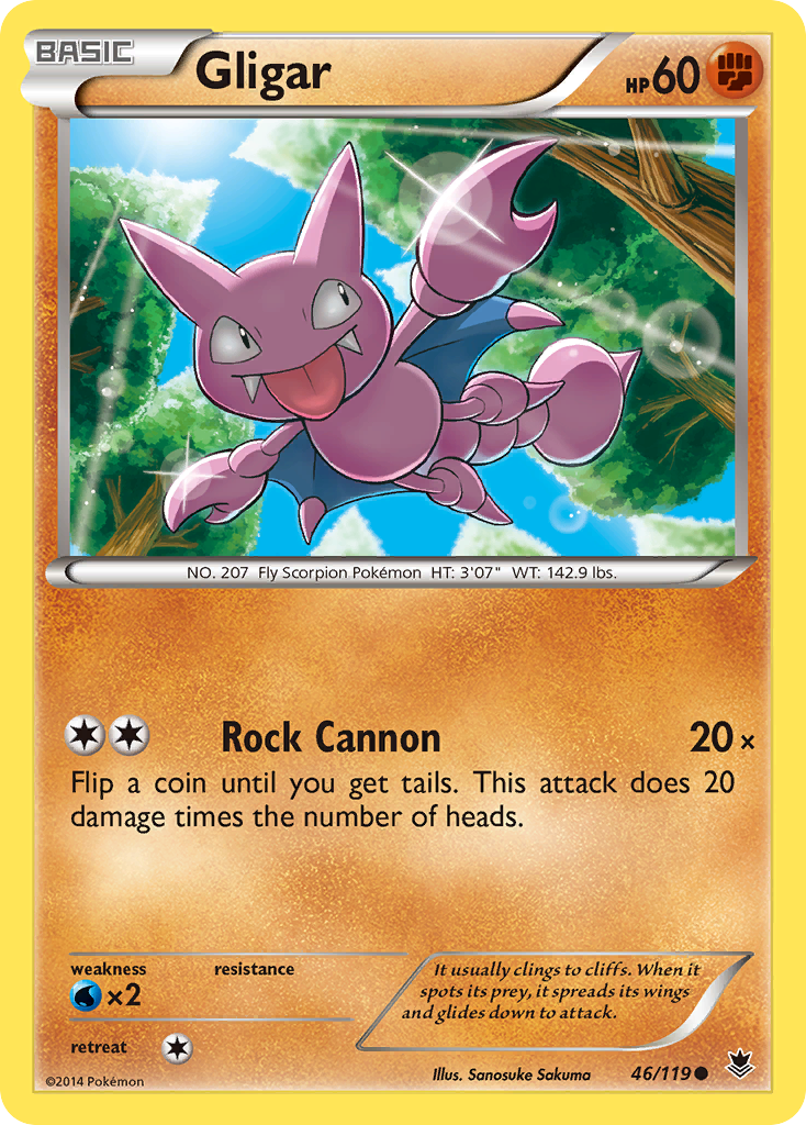 Gligar (46/119) [XY: Phantom Forces] | Mega City Incorporated