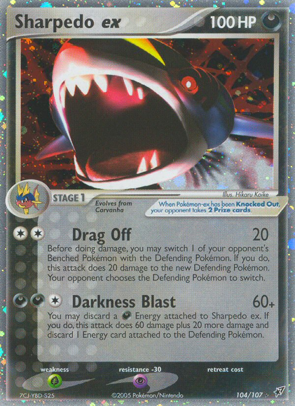 Sharpedo ex (104/107) [EX: Deoxys] | Mega City Incorporated