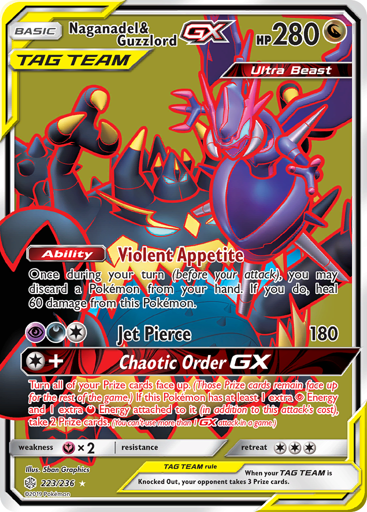 Naganadel & Guzzlord GX (223/236) [Sun & Moon: Cosmic Eclipse] | Mega City Incorporated