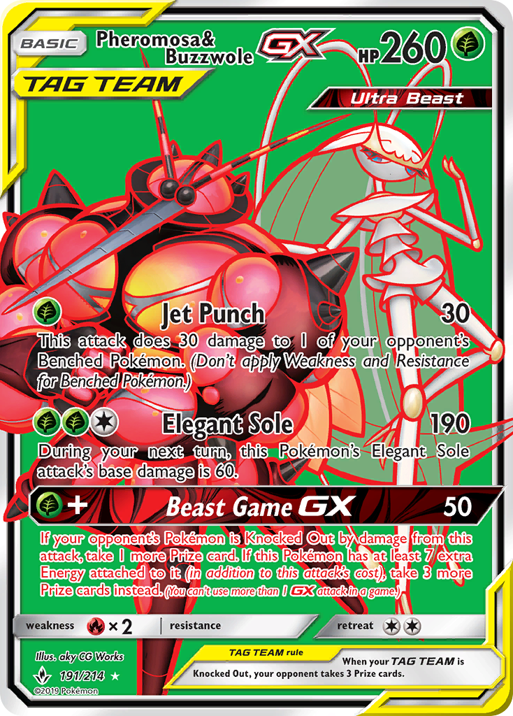 Pheromosa & Buzzwole GX (191/214) [Sun & Moon: Unbroken Bonds] | Mega City Incorporated