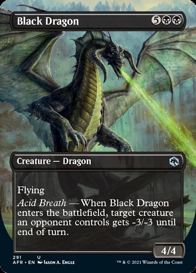 Black Dragon (Borderless Alternate Art) [Dungeons & Dragons: Adventures in the Forgotten Realms] | Mega City Incorporated