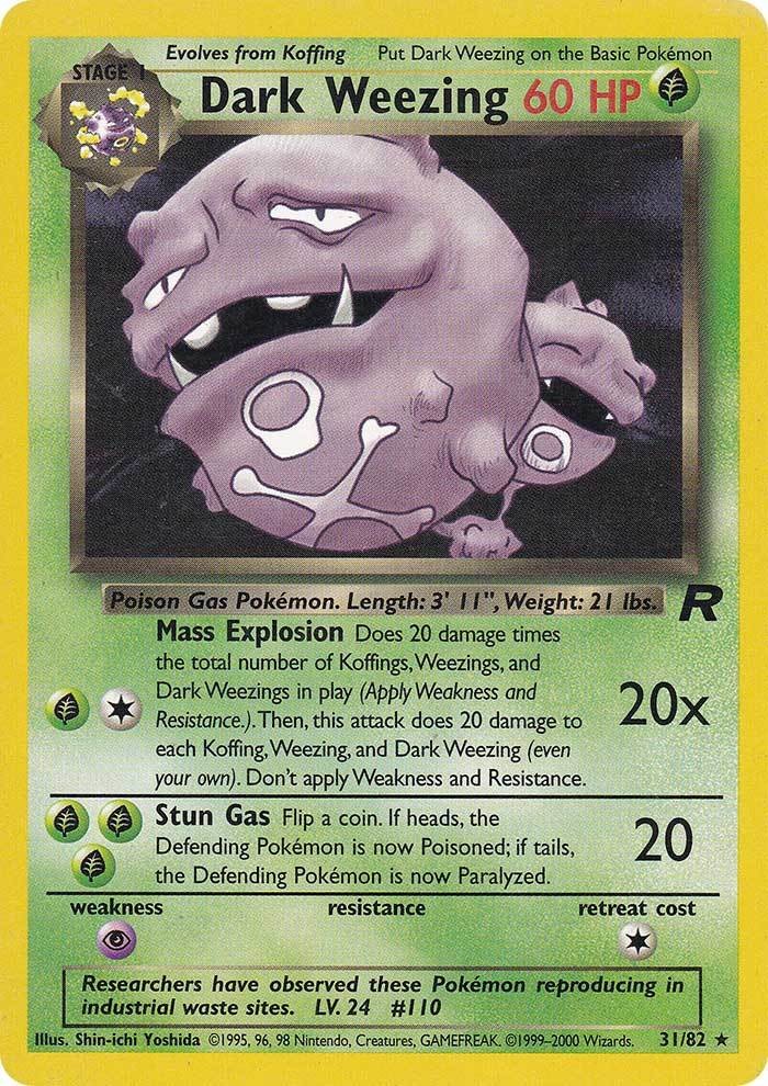 Dark Weezing (31/82) [Team Rocket Unlimited] | Mega City Incorporated