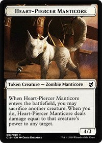 Heart-Piercer Manticore // Dragon Double-sided Token [Commander 2019 Tokens] | Mega City Incorporated