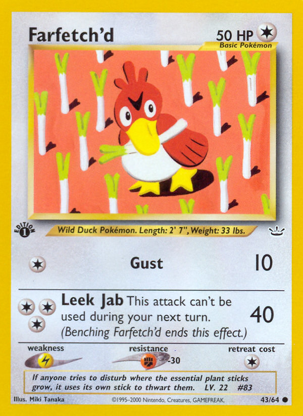 Farfetch'd (43/64) [Neo Revelation 1st Edition] | Mega City Incorporated