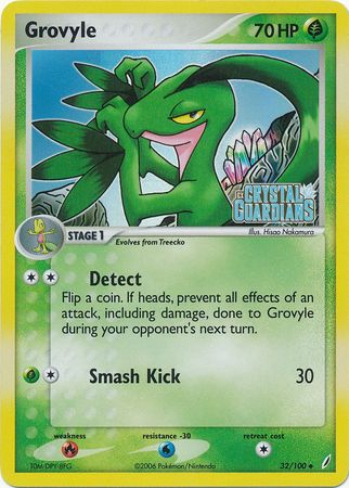 Grovyle (32/100) (Stamped) [EX: Crystal Guardians] | Mega City Incorporated