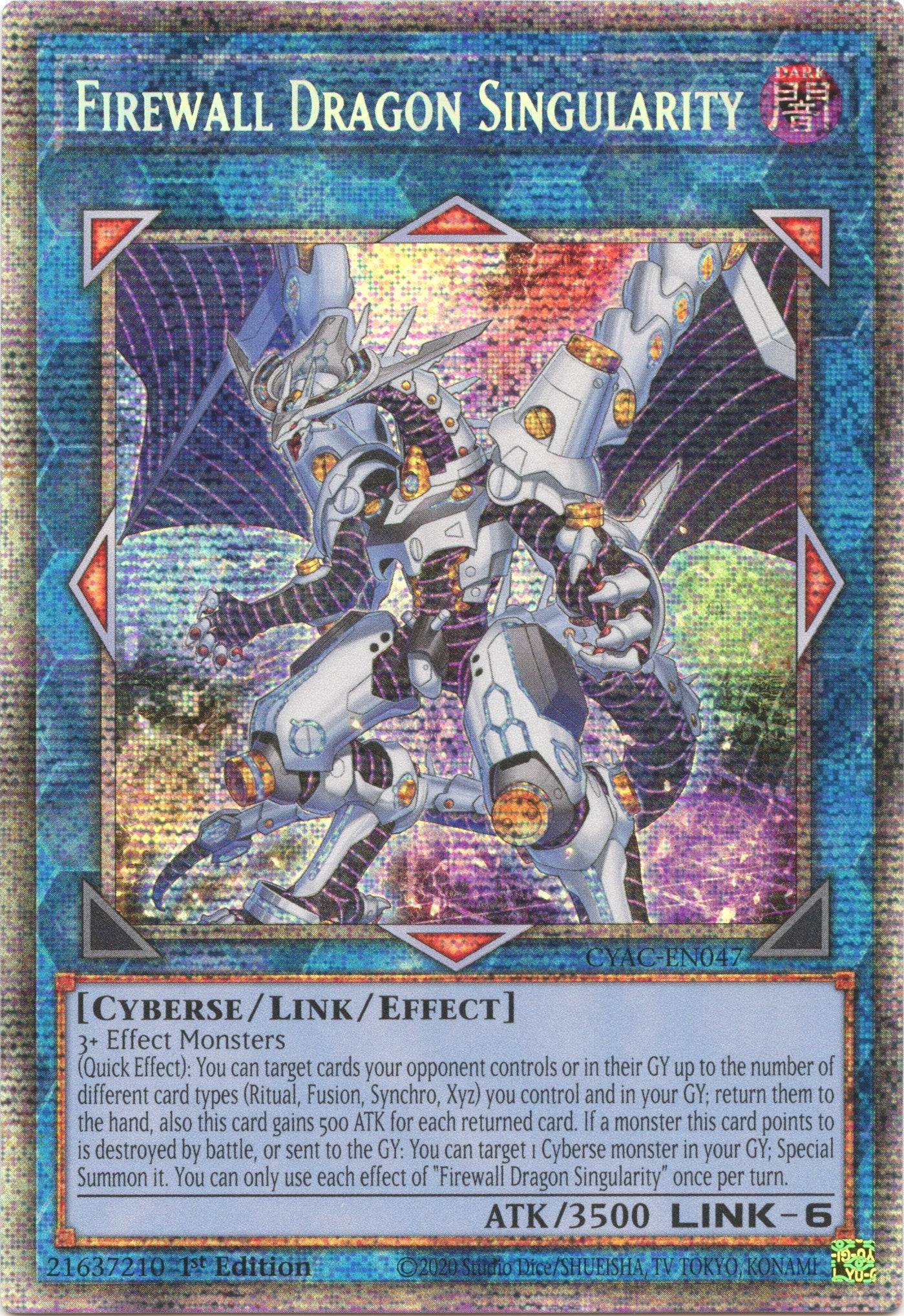 Firewall Dragon Singularity [CYAC-EN047] Starlight Rare | Mega City Incorporated