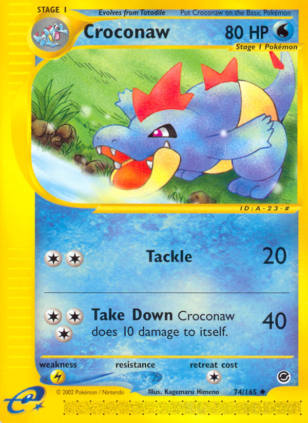 Croconaw (74/165) [Expedition: Base Set] | Mega City Incorporated