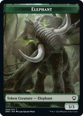 Elephant // Treasure Double-sided Token [Dominaria United Commander Tokens] | Mega City Incorporated