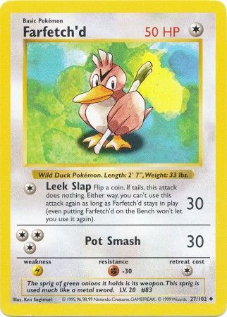 Farfetch'd (27/102) [Base Set Shadowless Unlimited] | Mega City Incorporated