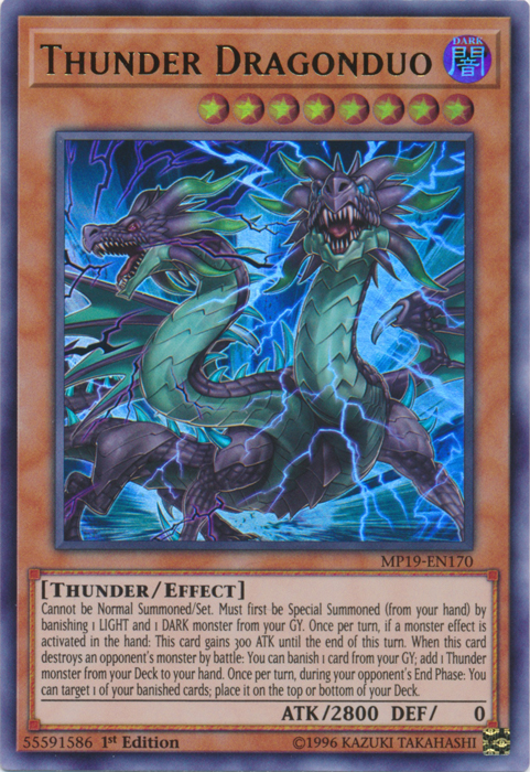 Thunder Dragonduo [MP19-EN170] Ultra Rare | Mega City Incorporated