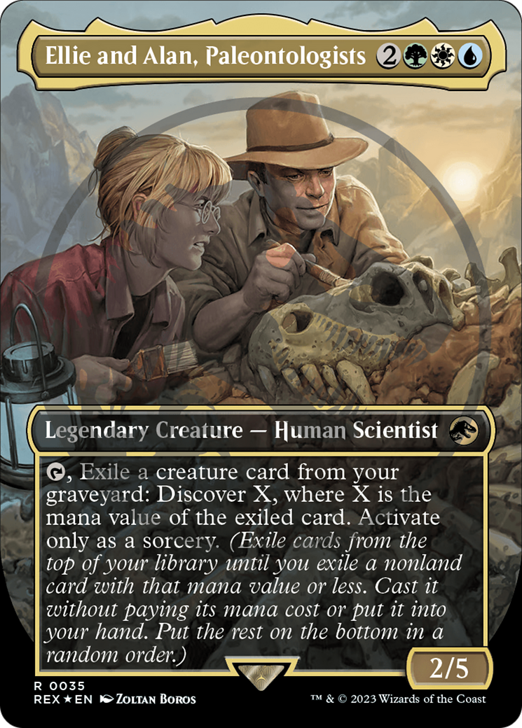 Ellie and Alan, Paleontologists Emblem (Borderless) [Jurassic World Collection Tokens] | Mega City Incorporated