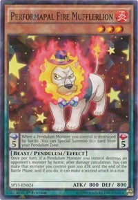 Performapal Fire Mufflerlion [SP15-EN024] Shatterfoil Rare | Mega City Incorporated