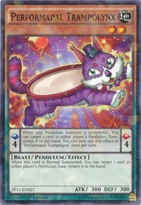 Performapal Trampolynx [SP15-EN021] Shatterfoil Rare | Mega City Incorporated