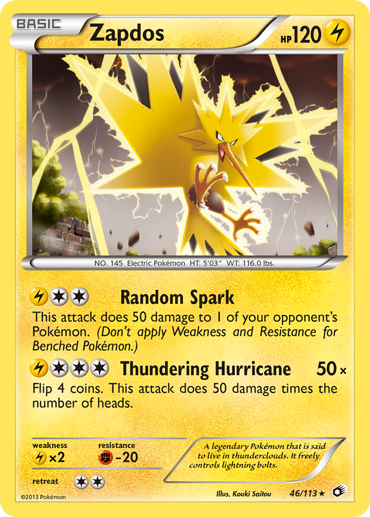 Zapdos (46/113) [Black & White: Legendary Treasures] | Mega City Incorporated