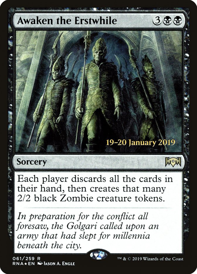 Awaken the Erstwhile [Ravnica Allegiance Prerelease Promos] | Mega City Incorporated