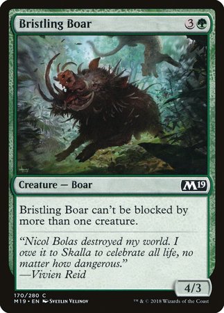 Bristling Boar [Core Set 2019] | Mega City Incorporated