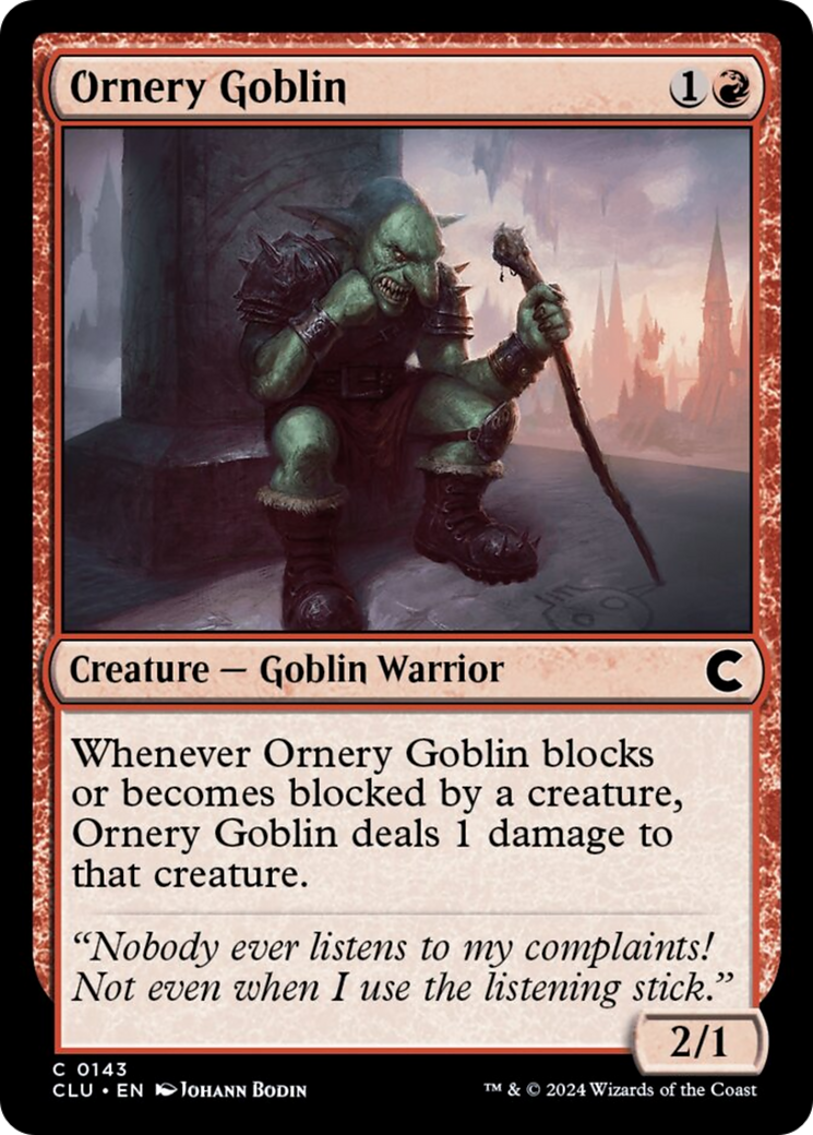 Ornery Goblin [Ravnica: Clue Edition] | Mega City Incorporated