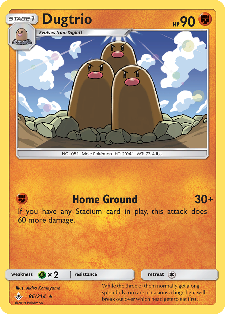 Dugtrio (86/214) [Sun & Moon: Unbroken Bonds] | Mega City Incorporated