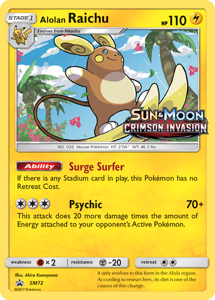 Alolan Raichu (SM72) (Prerelease Promo) [Sun & Moon: Black Star Promos] | Mega City Incorporated