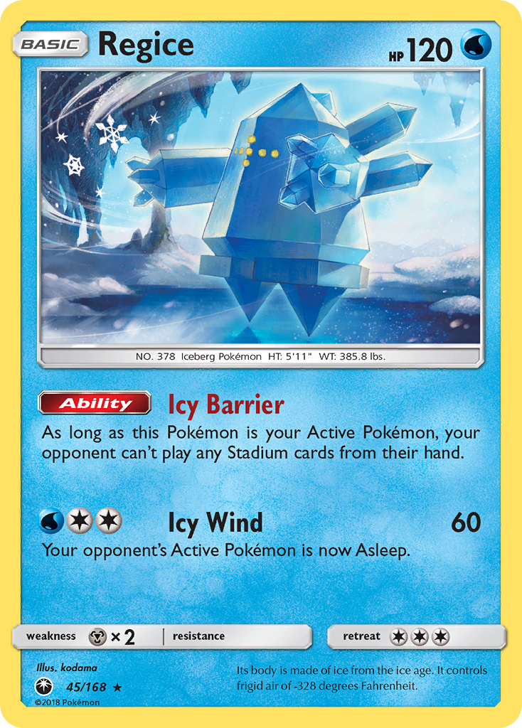 Regice (45/168) [Sun & Moon: Celestial Storm] | Mega City Incorporated