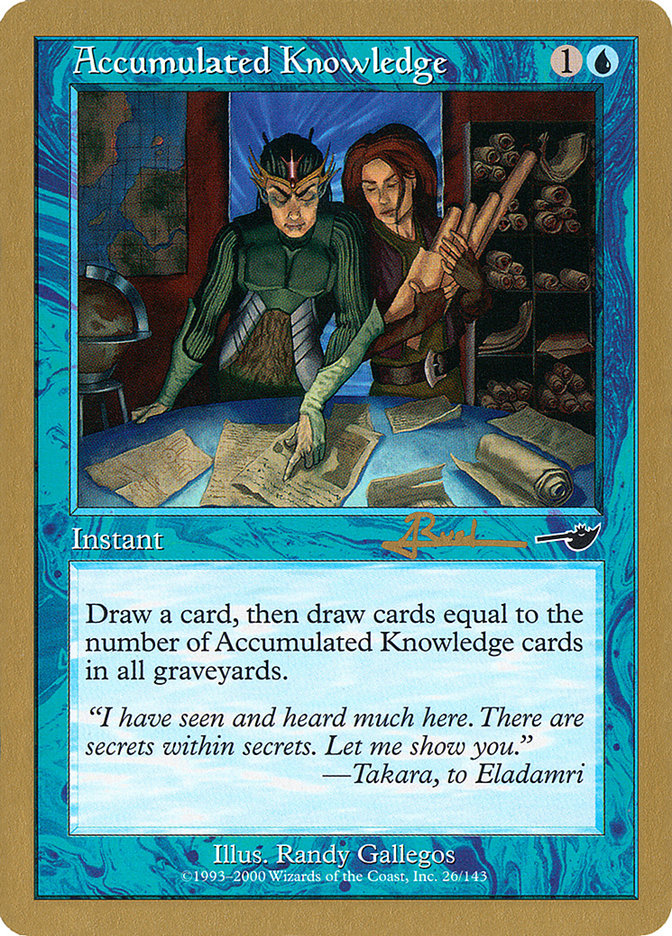 Accumulated Knowledge (Antoine Ruel) [World Championship Decks 2001] | Mega City Incorporated