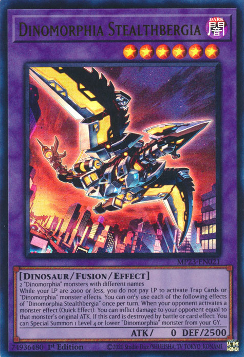 Dinomorphia Stealthbergia [MP23-EN021] Ultra Rare | Mega City Incorporated