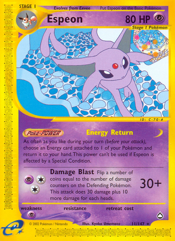 Espeon (11/147) [Aquapolis] | Mega City Incorporated