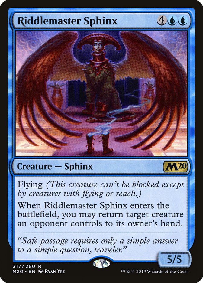 Riddlemaster Sphinx [Core Set 2020] | Mega City Incorporated