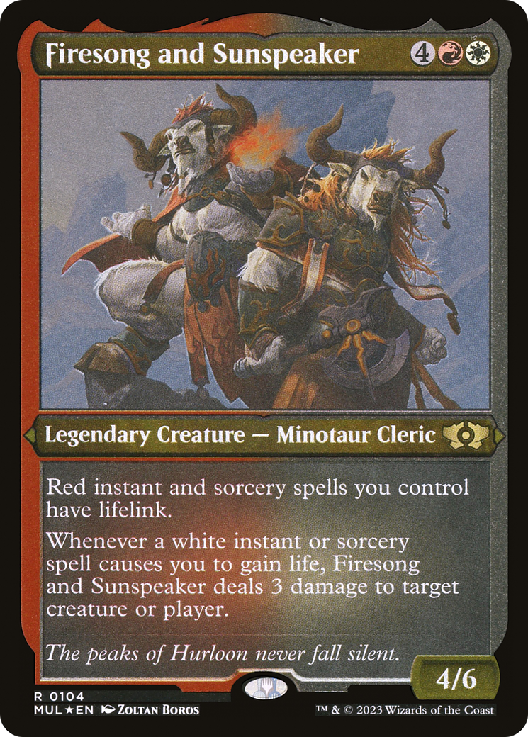 Firesong and Sunspeaker (Foil Etched) [Multiverse Legends] | Mega City Incorporated