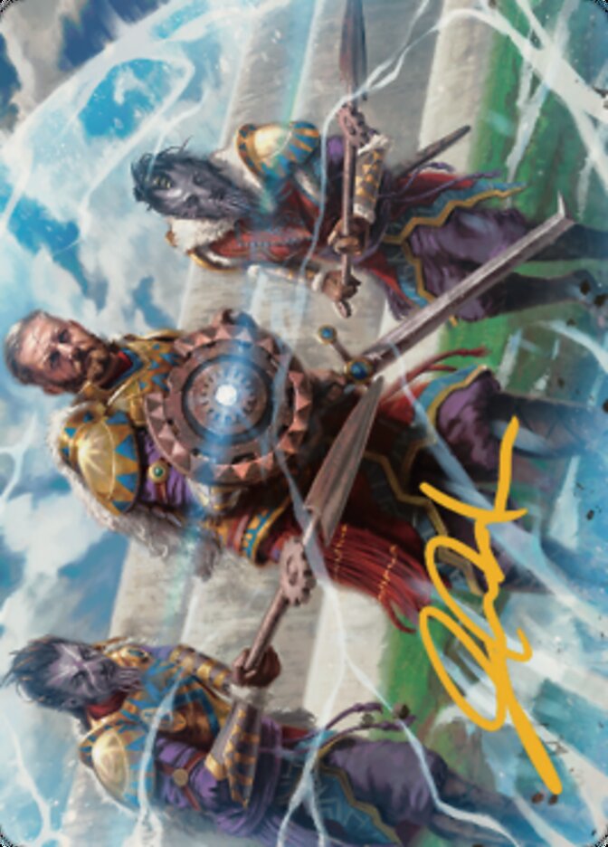 Argivian Phalanx Art Card (Gold-Stamped Signature) [Dominaria United Art Series] | Mega City Incorporated