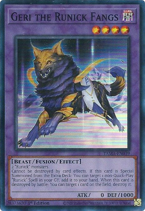 Geri the Runick Fangs [TAMA-EN039] Super Rare | Mega City Incorporated