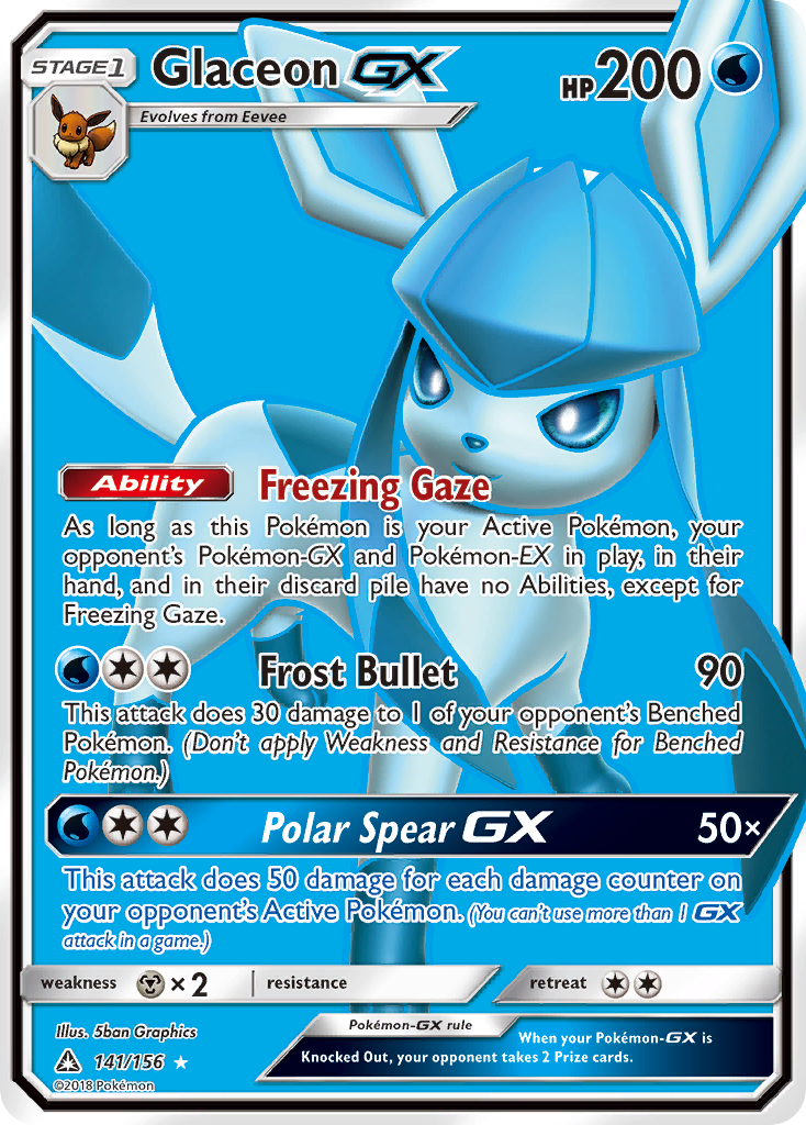 Glaceon GX (141/156) [Sun & Moon: Ultra Prism] | Mega City Incorporated