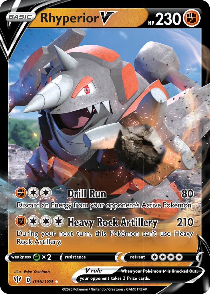 Rhyperior V (095/189) [Sword & Shield: Darkness Ablaze] | Mega City Incorporated