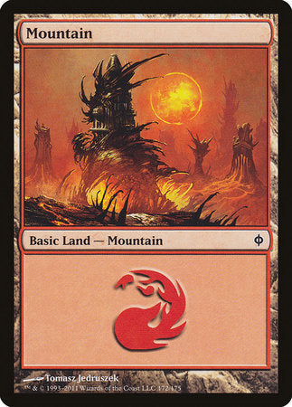 Mountain (172) [New Phyrexia] | Mega City Incorporated