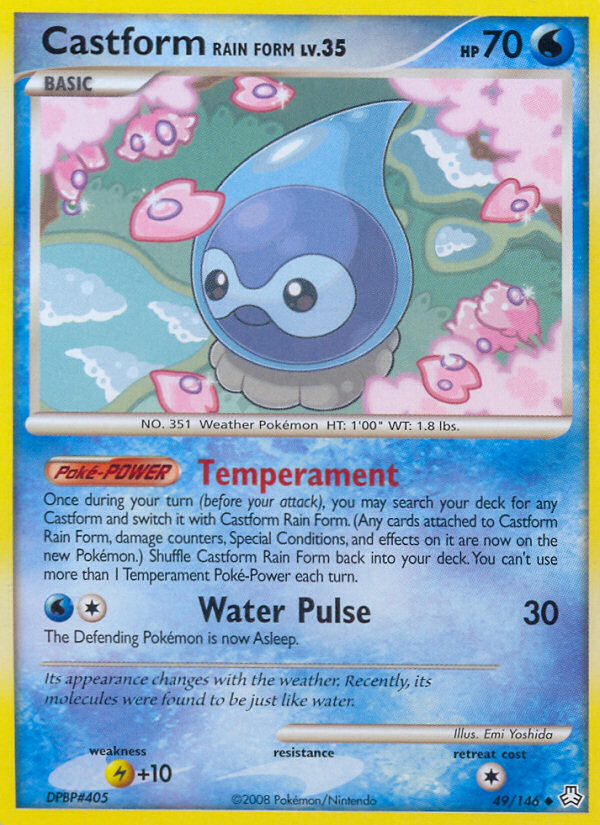 Castform Rain Form (49/146) [Diamond & Pearl: Legends Awakened] | Mega City Incorporated