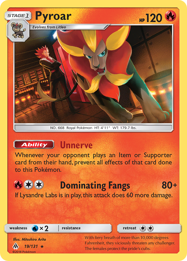 Pyroar (19/131) [Sun & Moon: Forbidden Light] | Mega City Incorporated