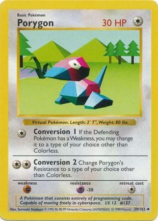 Porygon (39/102) [Base Set Shadowless Unlimited] | Mega City Incorporated