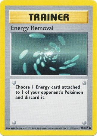 Energy Removal (92/102) [Base Set Shadowless Unlimited] | Mega City Incorporated