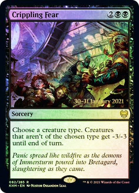 Crippling Fear  [Kaldheim Prerelease Promos] | Mega City Incorporated