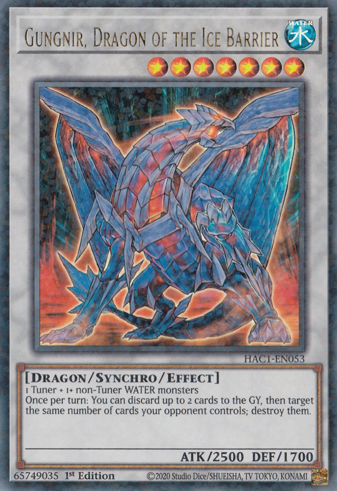 Gungnir, Dragon of the Ice Barrier (Duel Terminal) [HAC1-EN053] Parallel Rare | Mega City Incorporated