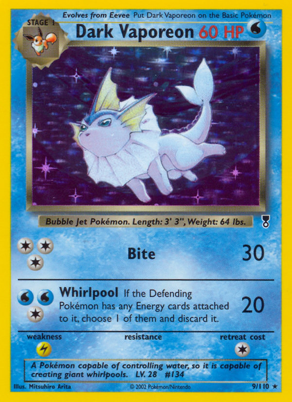 Dark Vaporeon (9/110) [Legendary Collection] | Mega City Incorporated