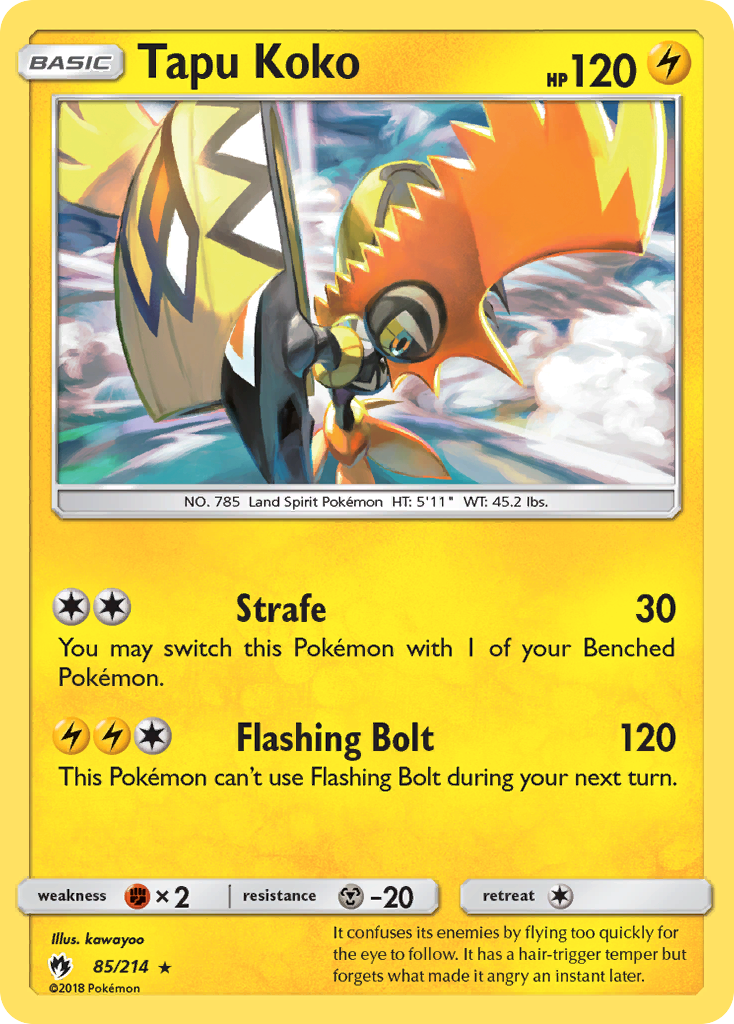 Tapu Koko (85/214) [Sun & Moon: Lost Thunder] | Mega City Incorporated