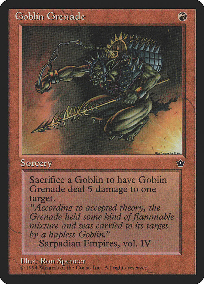 Goblin Grenade (Ron Spencer) [Fallen Empires] | Mega City Incorporated